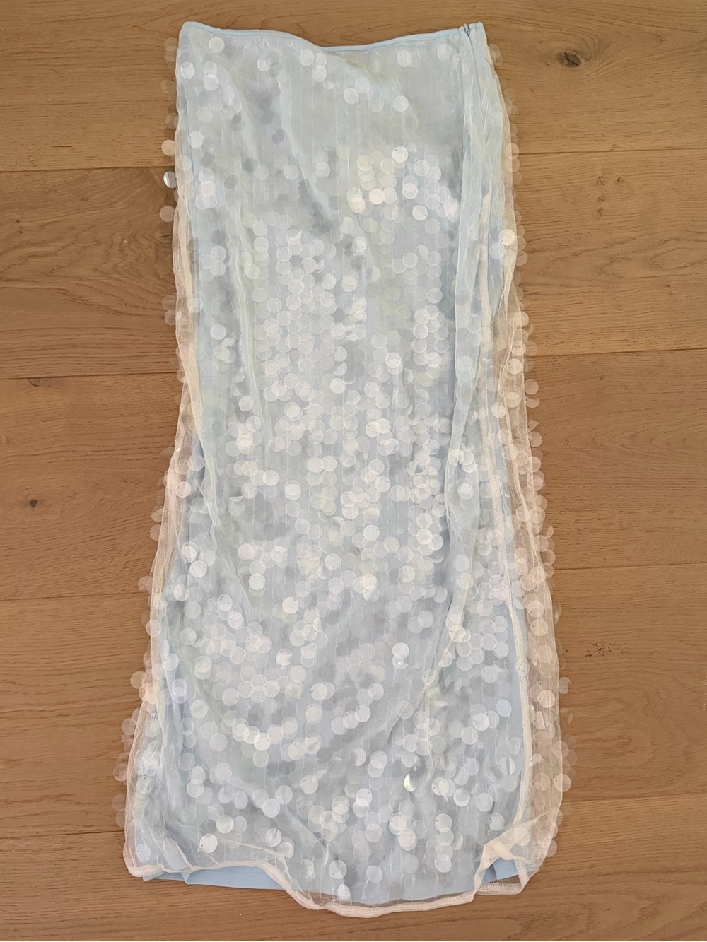 Superdown Bryony Maxi Skirt in Ice Blue